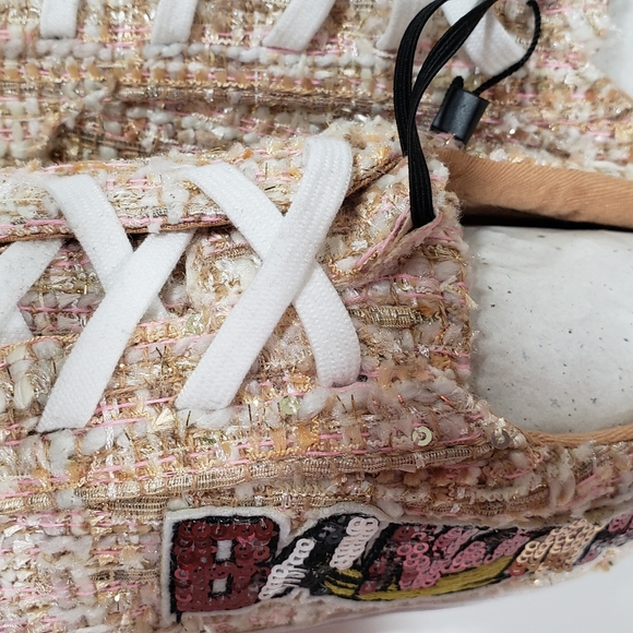 ZARA Banana Sequin Patch New Sneakers and Purse - Picture 6 of 13